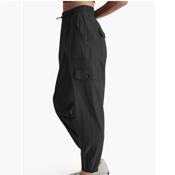 DKNY Sport Black Cargo Jogger Pants Large NWT - Picture 2 of 16